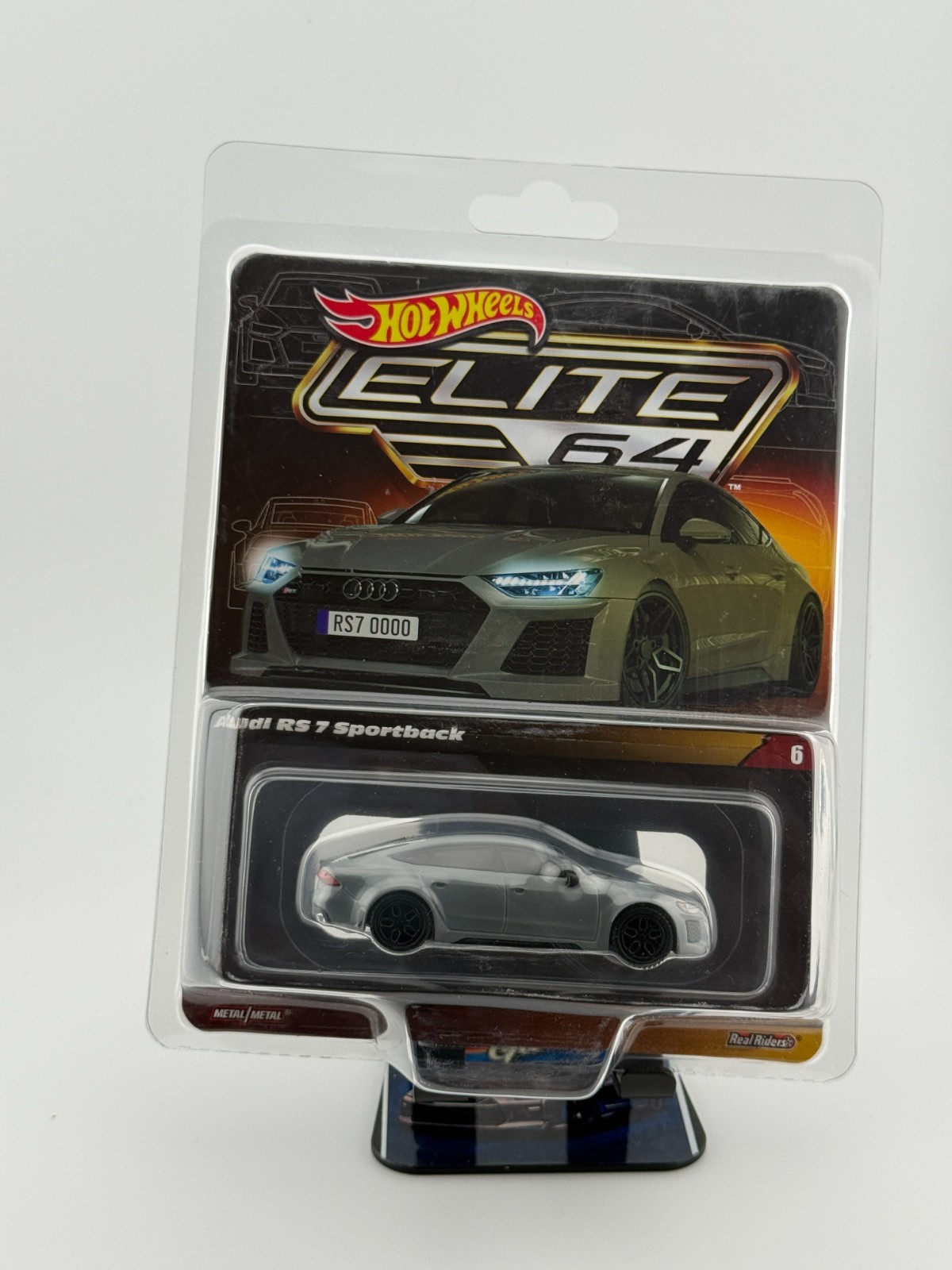 Hot Wheels Collectors Premium Elite 64 Gray Audi RS 7 Sportback