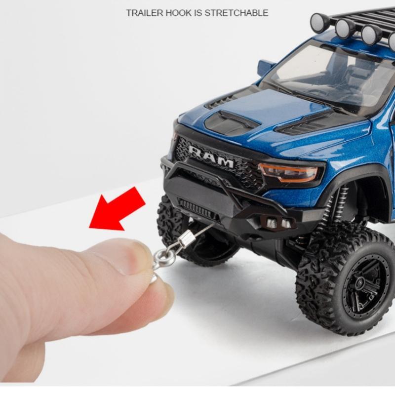1:32 Dodge Ram 1500 Trx 6*6 Warlord Alloy Diecast Model Car with Sound & Light