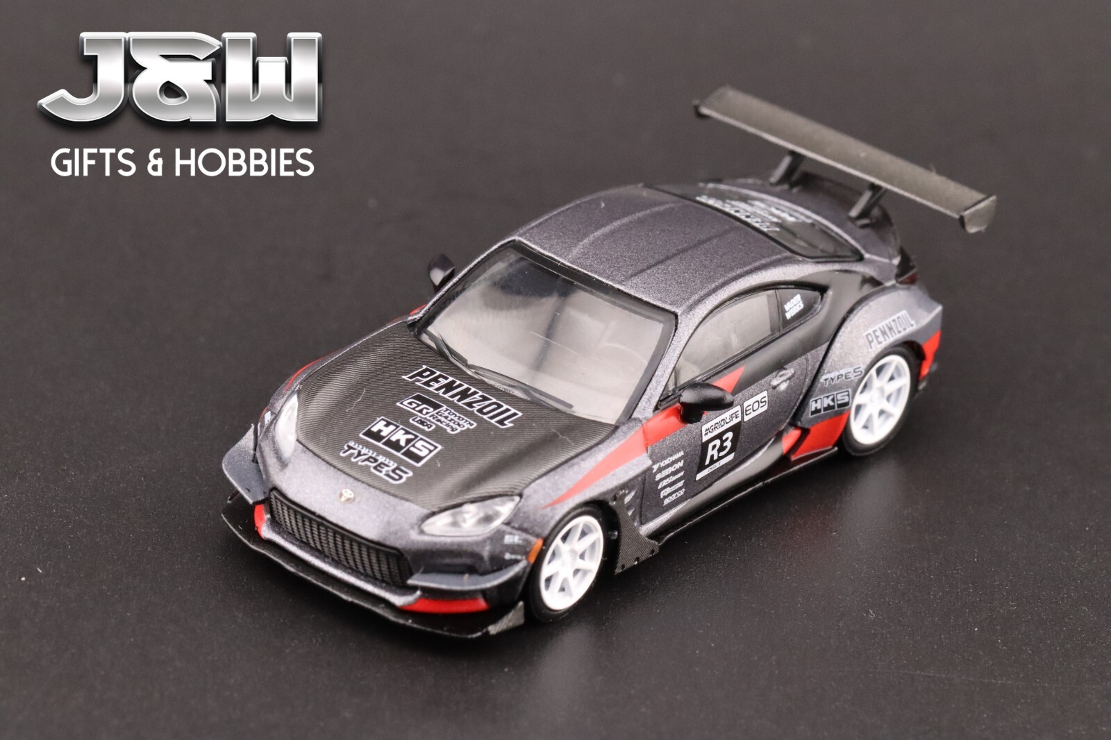 Mini GT Toyota GR86 Larry Chen’s HKS Turbocharged GR86 Grey #820 1/64