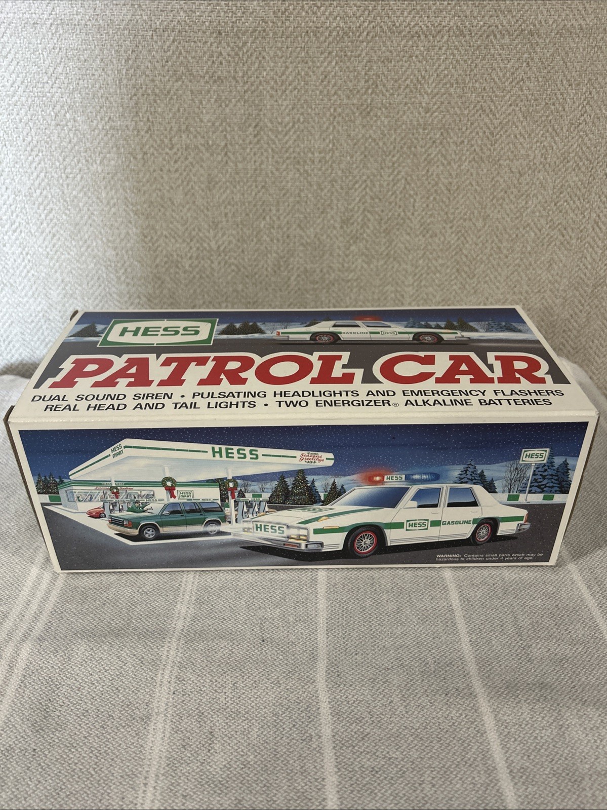 1993 HESS POLICE PATROL CAR & 1994 HESS RESCUE TRUCK VINTAGE NIB LOT