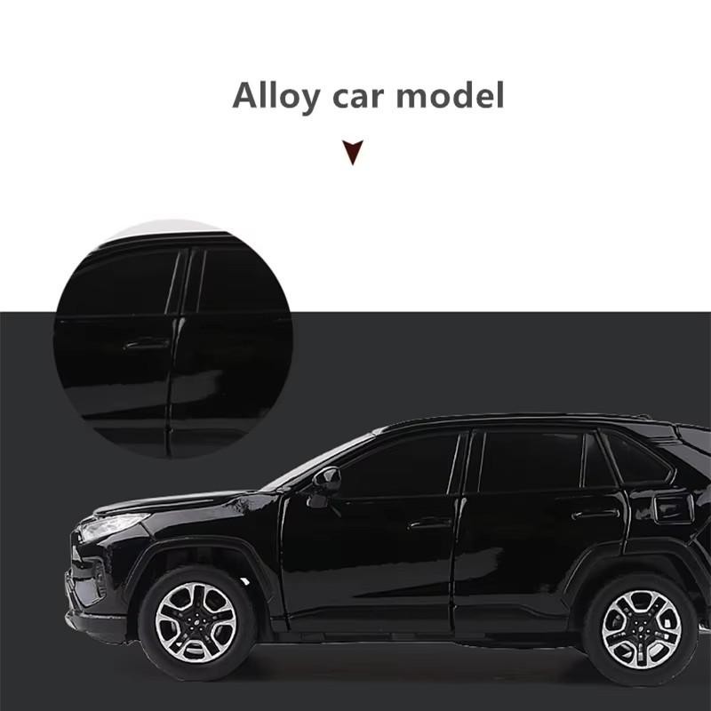 1:32 Toyota RAV4 Off-Road Car Alloy Model Diecast with Sound Light Kids Gift NEW