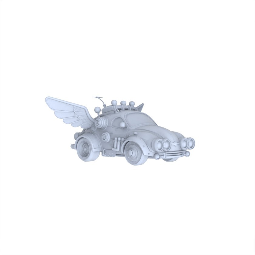 MRY-SFW 1/160 Unfinished Cute Winged Steampunk Vehicle for Steampunk Scene