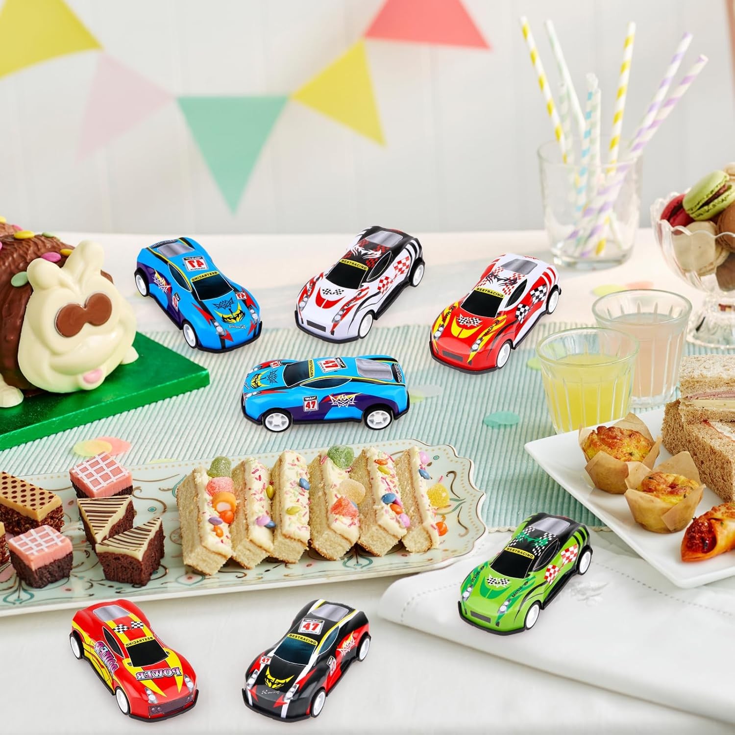 Mini Pull Back Cars for Kids Toddlers Child Party Favors Random Pattern