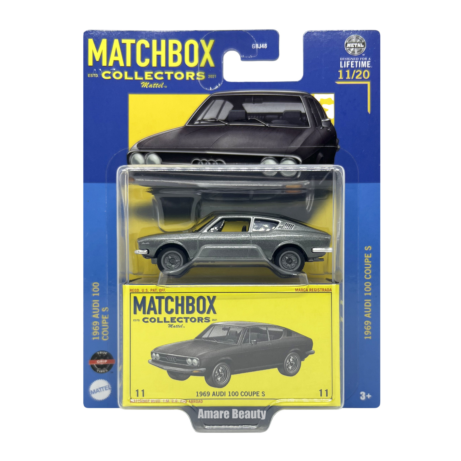 Matchbox Collectors Die-Cast Vehicle – 1969 Audi 100 Coupe S 11/20