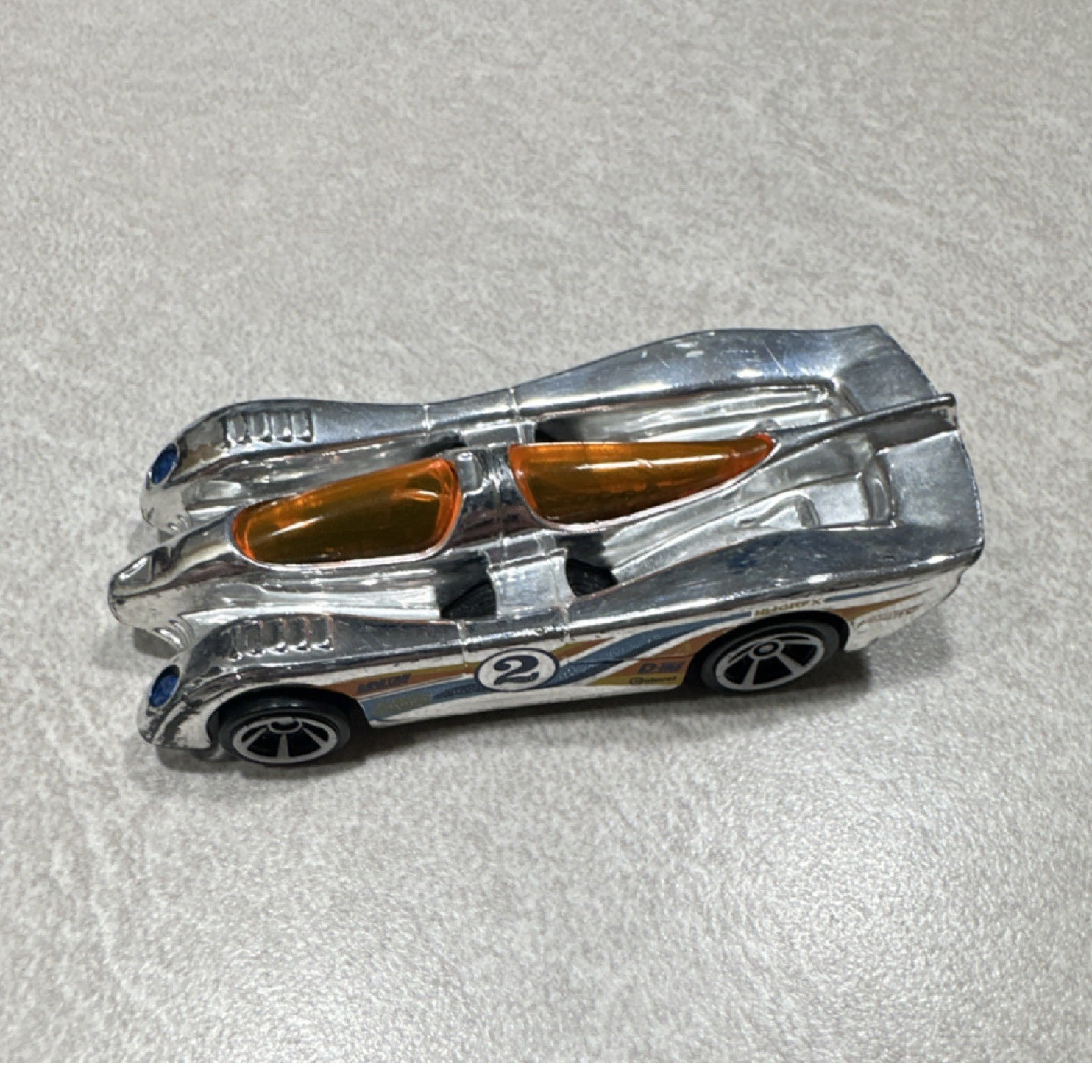 Hot Wheels Power Pistons #2 1:64 Diecast Car Silver Blue Orange 2014