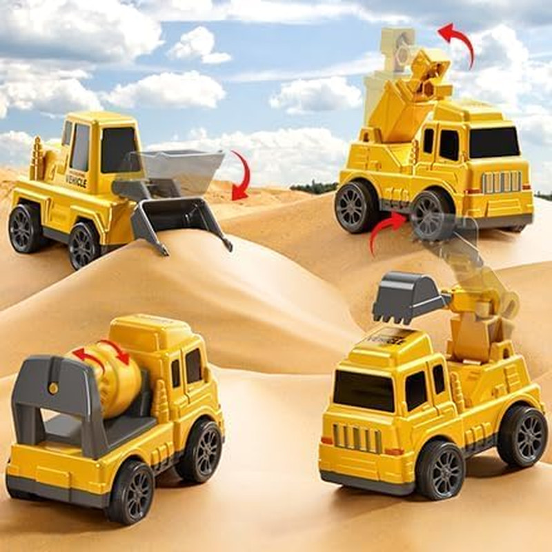 Trucks for Toddlers 2-4 Years 1-3 4-8 4-7 Boys Girls, 5 in 1 Construction Carrie