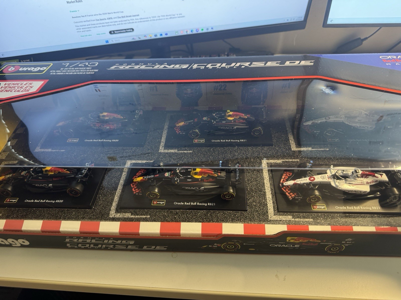 Burago 1:43 Scale Formula F1 DieCast Racing Car 6-pack Set Oracle Redbull
