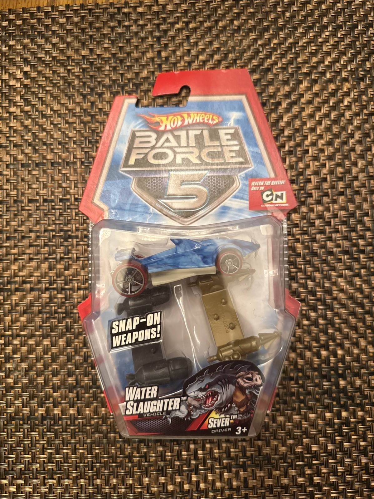 Hot Wheels Battle Force 5 Water Slaughter Car Snap-On Weapons 2009 Blue 3+