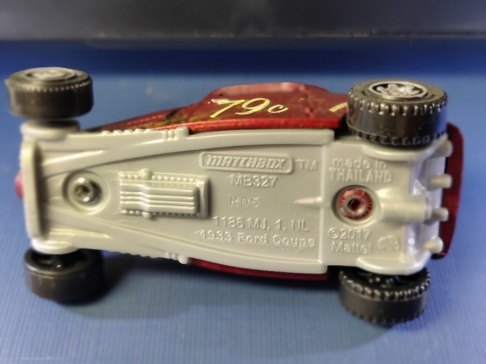 Matchbox MBX Highway II Flat Satin Red 1933 FORD COUPE Hot Rod ~ LOOSE