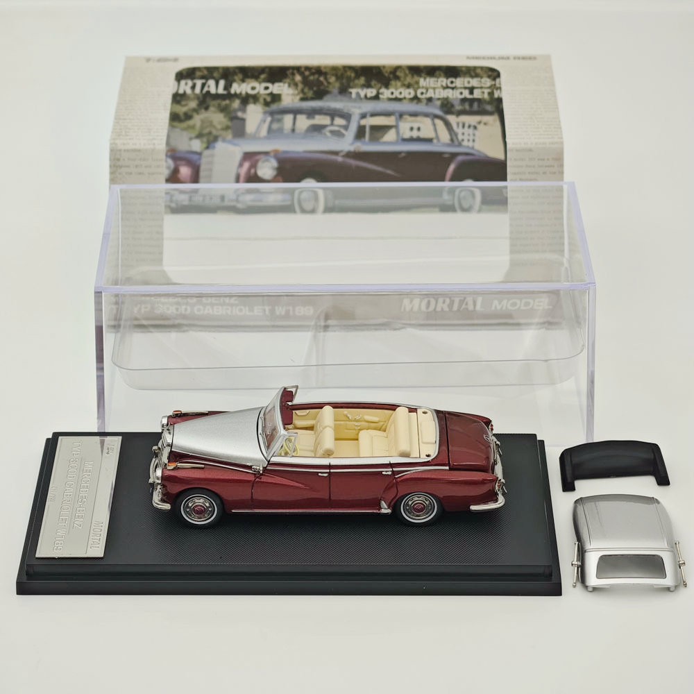 Mortal 1/64 Mercedes Benz 300D Convertible Retro Car Models Collection Diecast