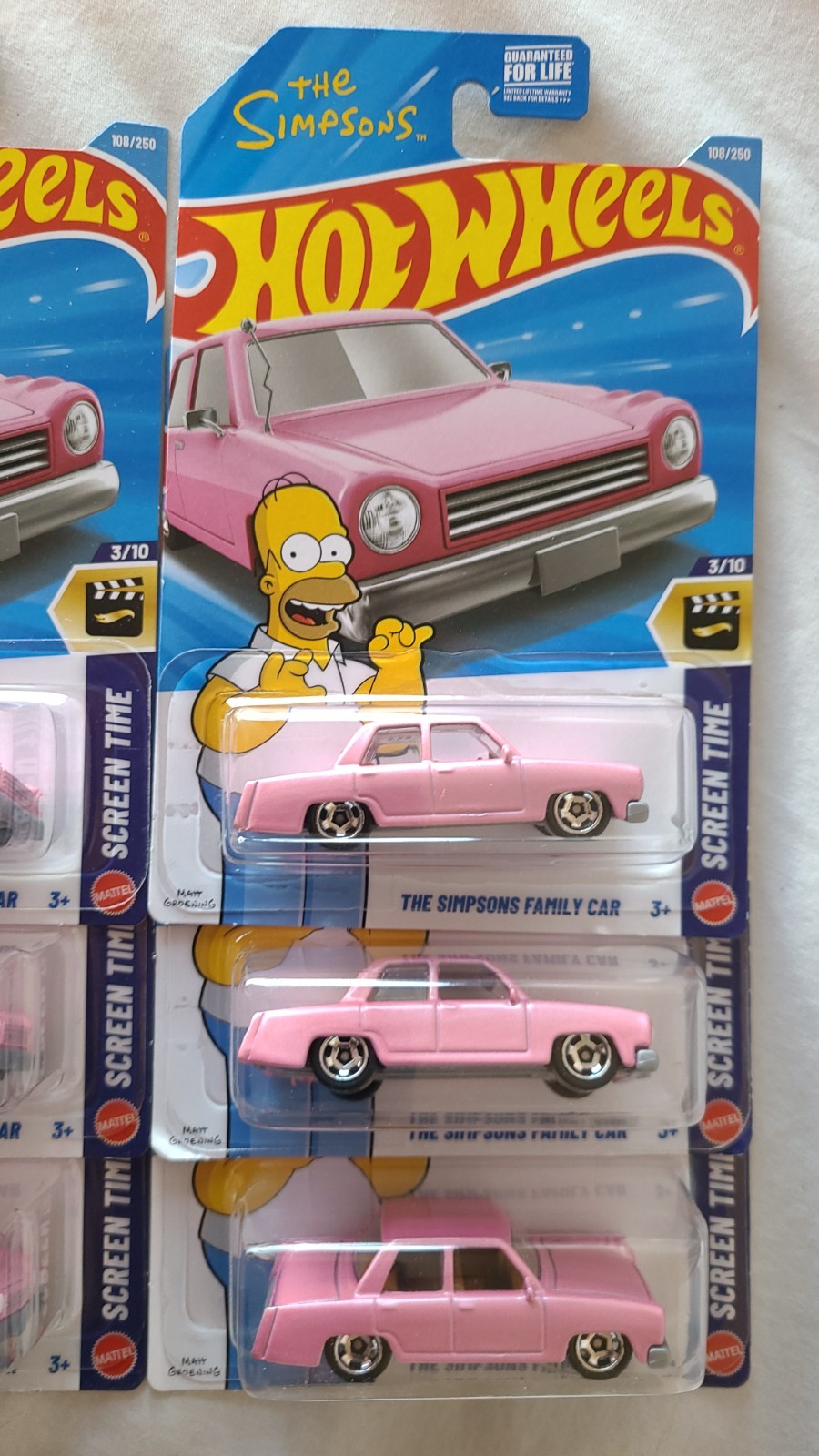 2026 HOT WHEELS THE SIMPSONS FAMILY CAR LOT OF 6 HTF 1:64