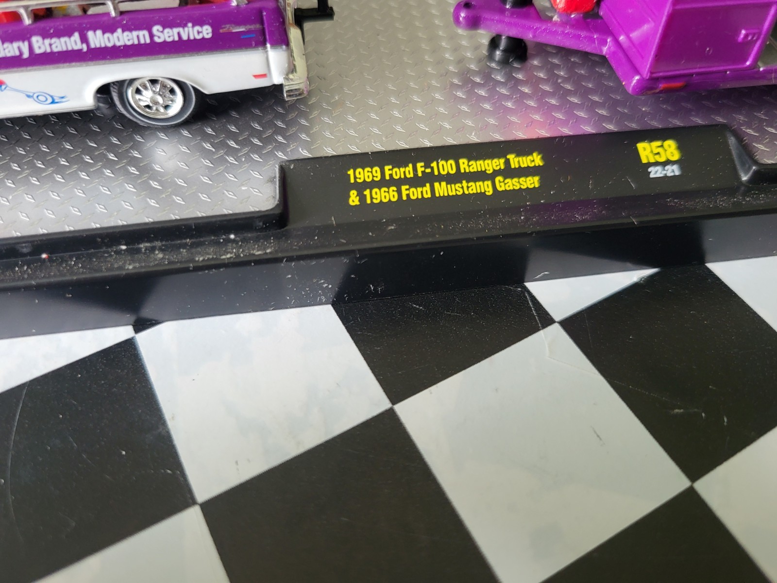 m2 Custom Purple Hornies Flow tech 69 Ford F100 Ranger Truck & 66 Ford Mustang