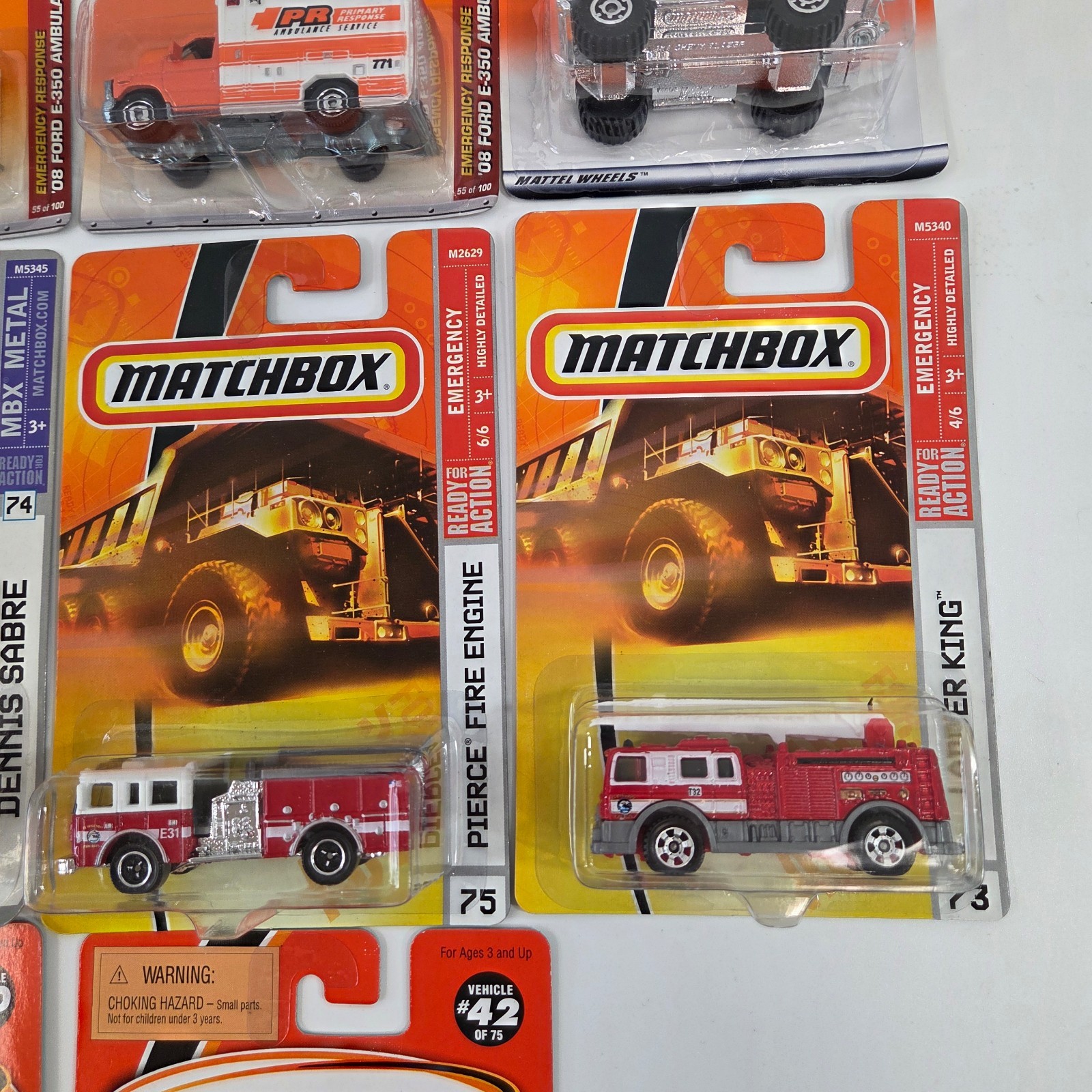 Matchbox Emergency Vehicles Diecast Car Lot of 11 New Fire Engine Ambulance ++