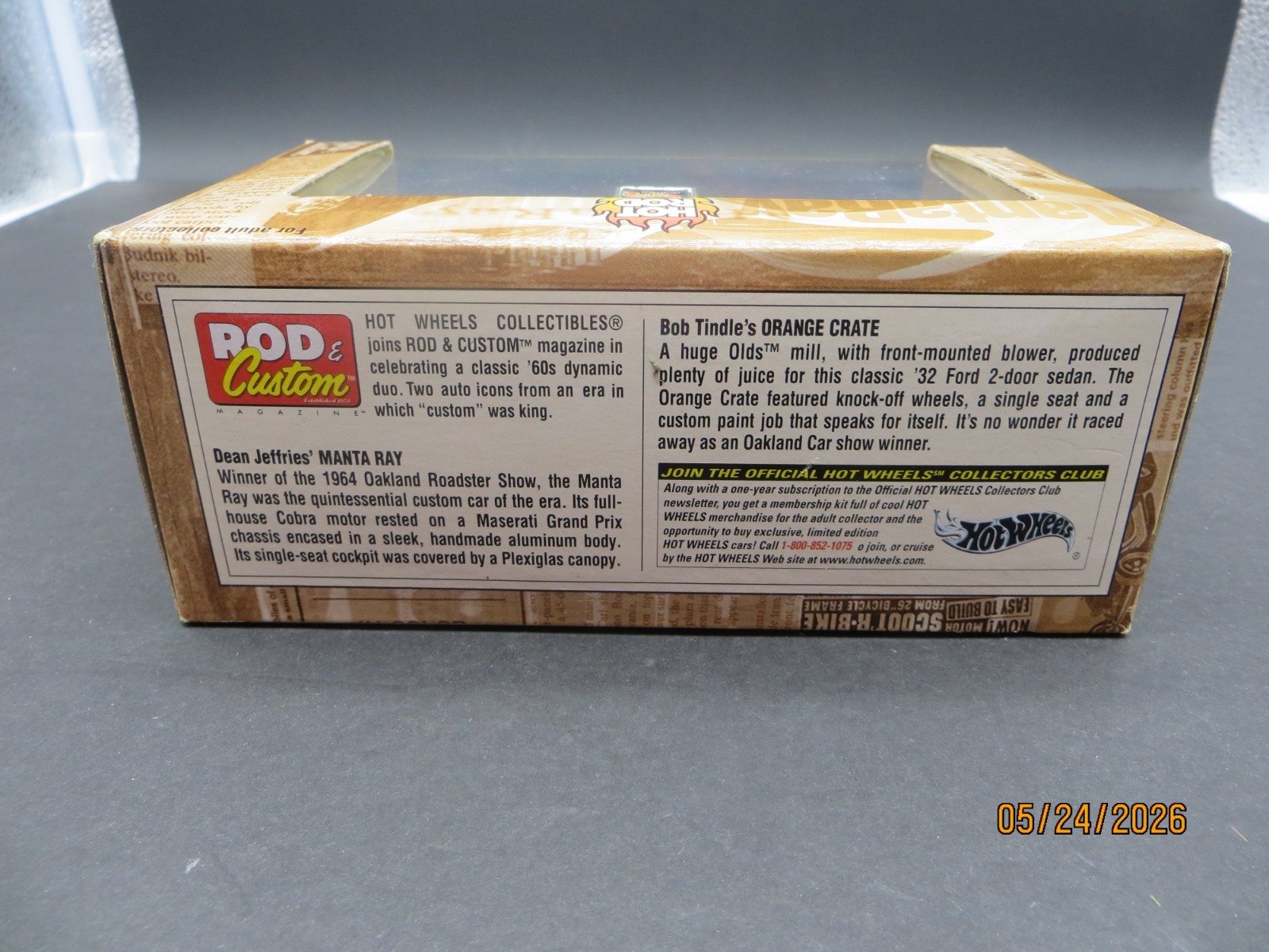 Hot Wheels Hot Rod series Rod & Customs Orange Crate & Manta Ray