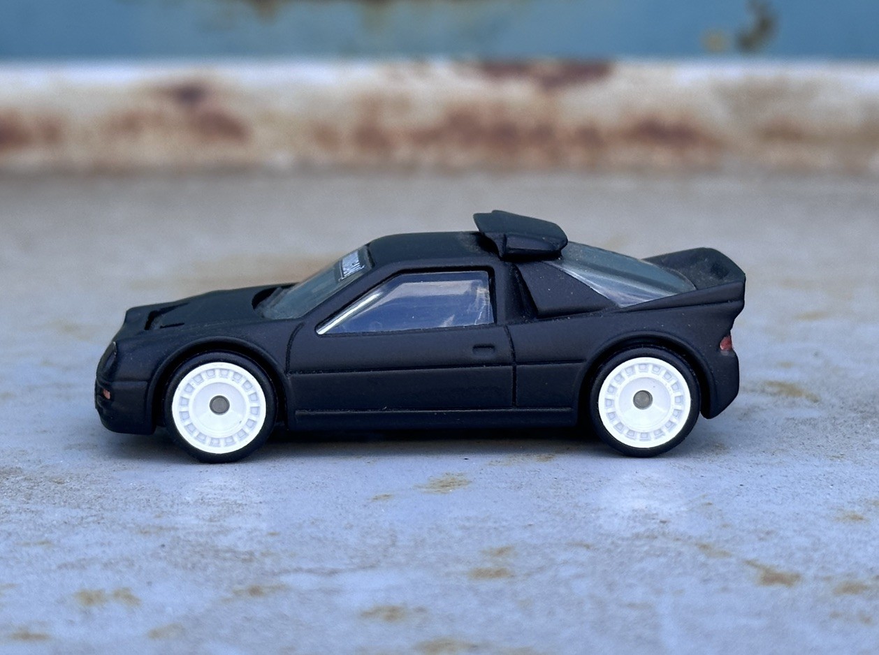 CUSTOM MADE Hot Wheels KEN BLOCK Matte Black Ford RS200 HOONIGAN tapped screwed