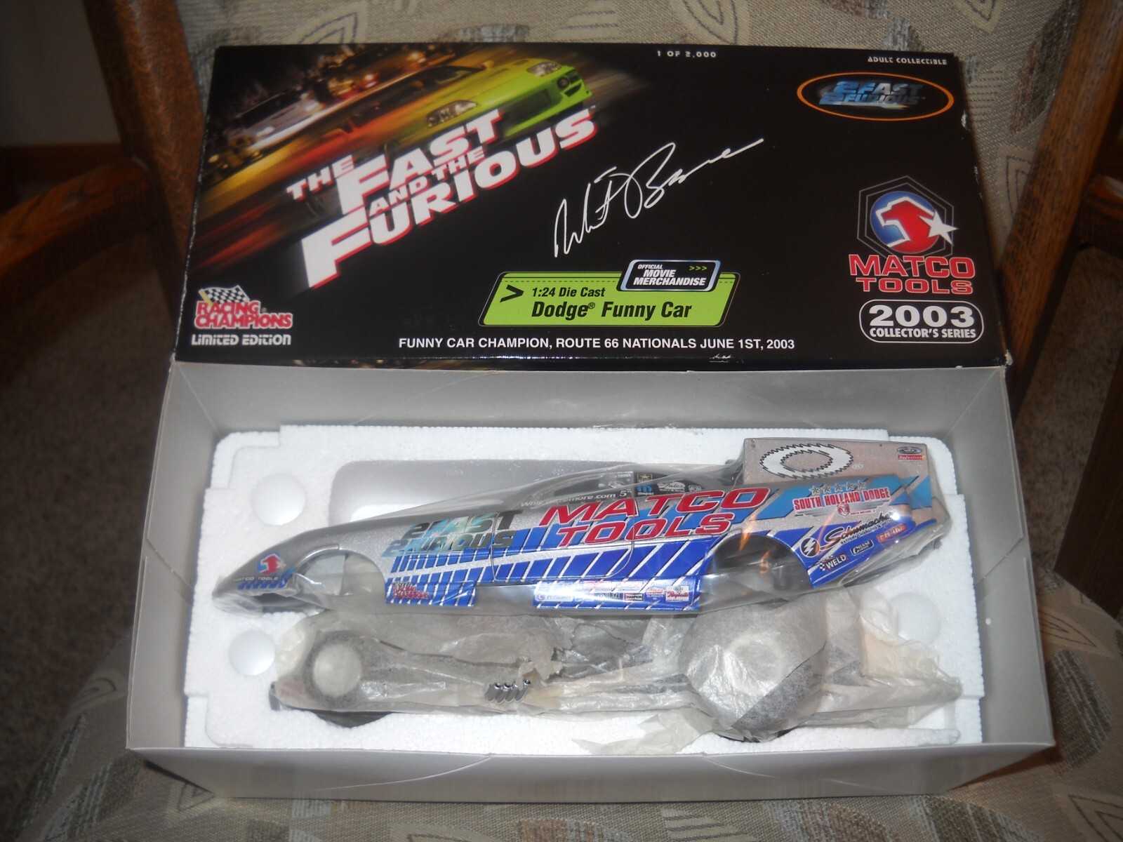 😁😂R.C. MATCO TOOLS*FAST and FURIOUS 1/24 “DODGE FUNNY CAR” 2003 -ROUTE 66-😂😂