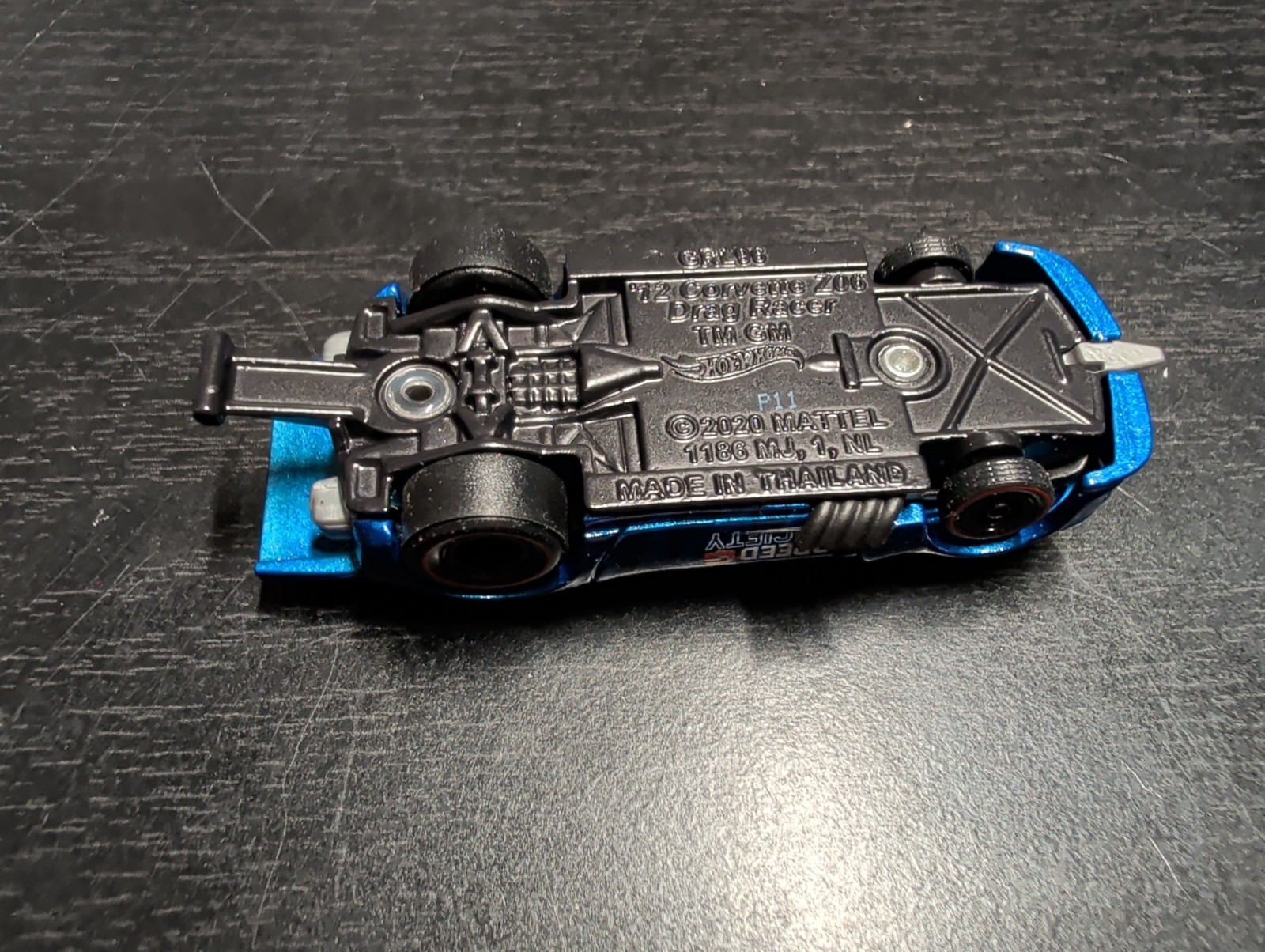 Hot Wheels 1:64 Corvette Z06 Drag Racer Diecast Car – GRL96 Blue