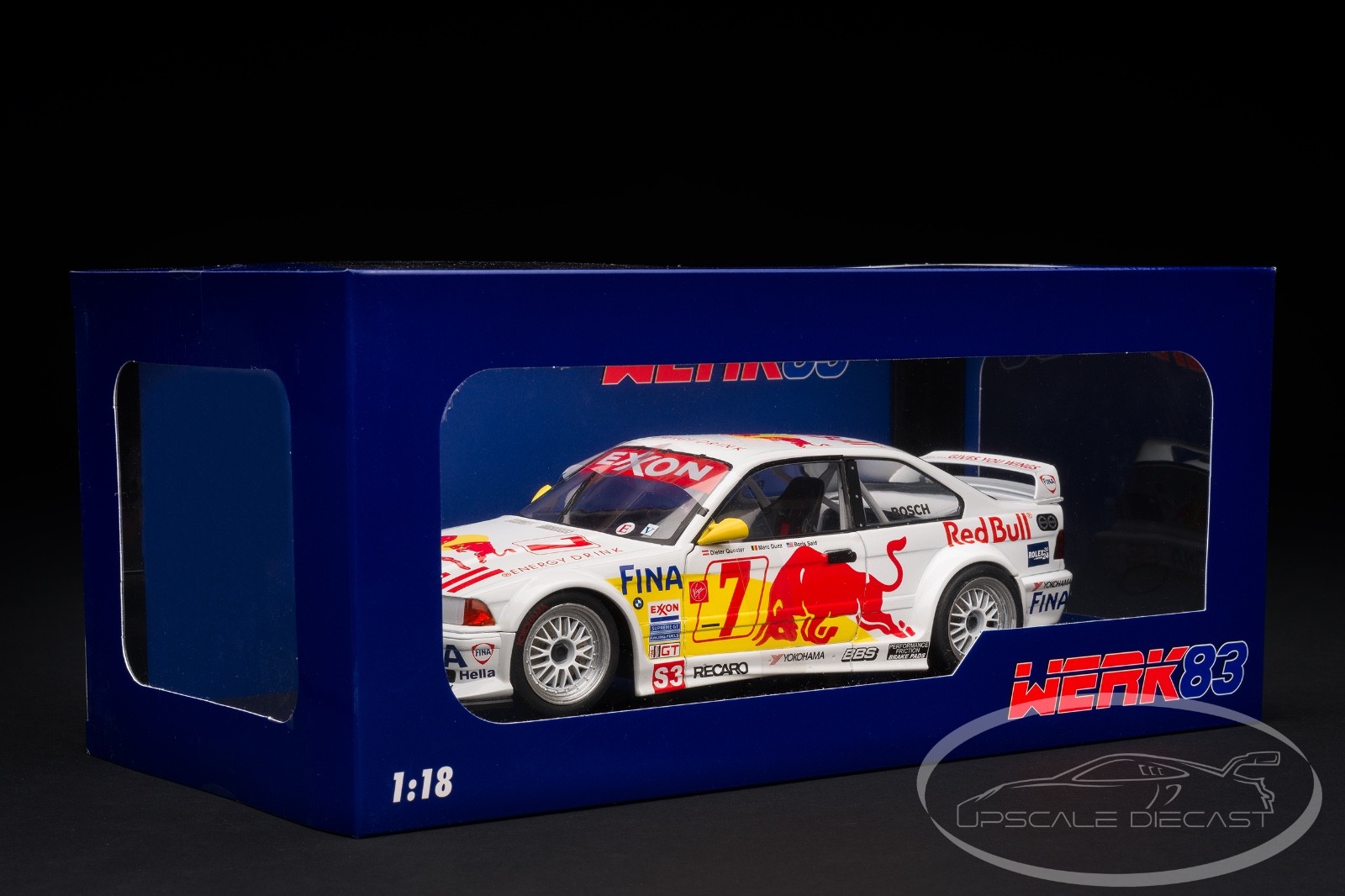 Werk83 1/18 BMW M3 GTR (E36) #7 24h Daytona 1997 Said Duez Quester Red Bull NEW