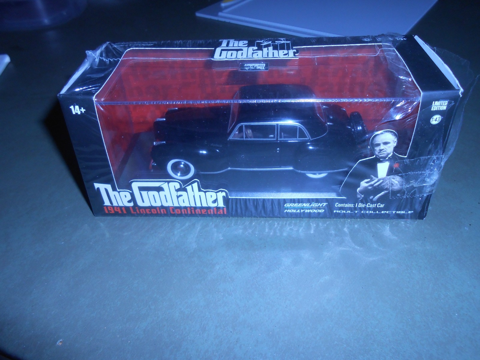 GreenLight Hollywood 1:43 1941 Lincoln Continental Diecast Car Black Godfather