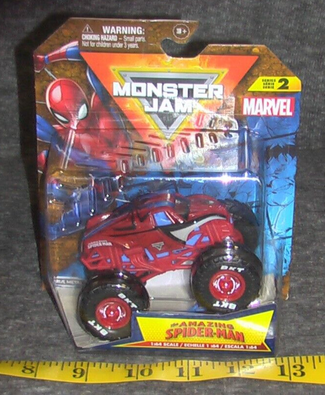 2024 Spin Master Monster Jam Series 2 Marvel Amazing Spider Man 1/64 Scale