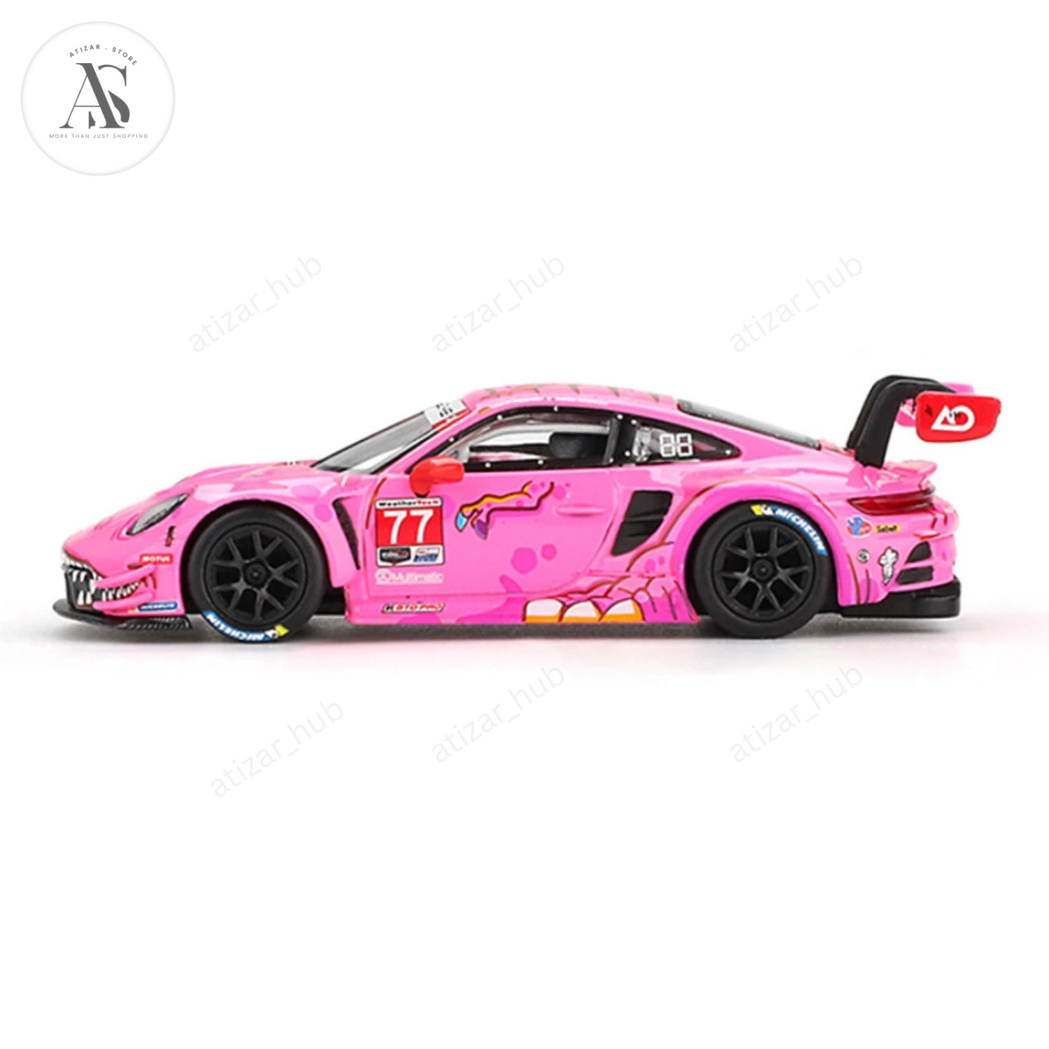 MINI GT 1052 Porsche 911 GT3 R #77 2024 IMSA Road America AO Racing Blister Pack