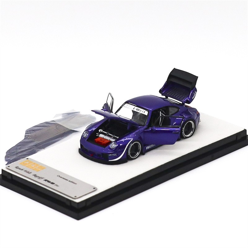 PGM 1:64 RWB 993 Army Girl Purple Diecast Model Car