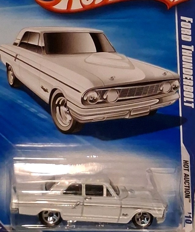 Hot Wheels Hot Auction 1963 Ford Thunderbird 1:64 Diecast White Unopened Box