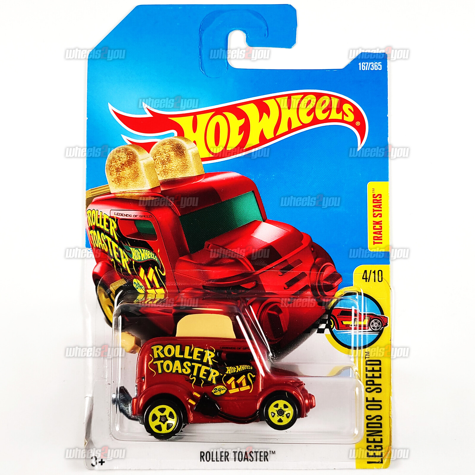 2017 Hot Wheels ROLLER TOASTER #167 red- Legends of Speed – 1:64 HW Mattel DVB17