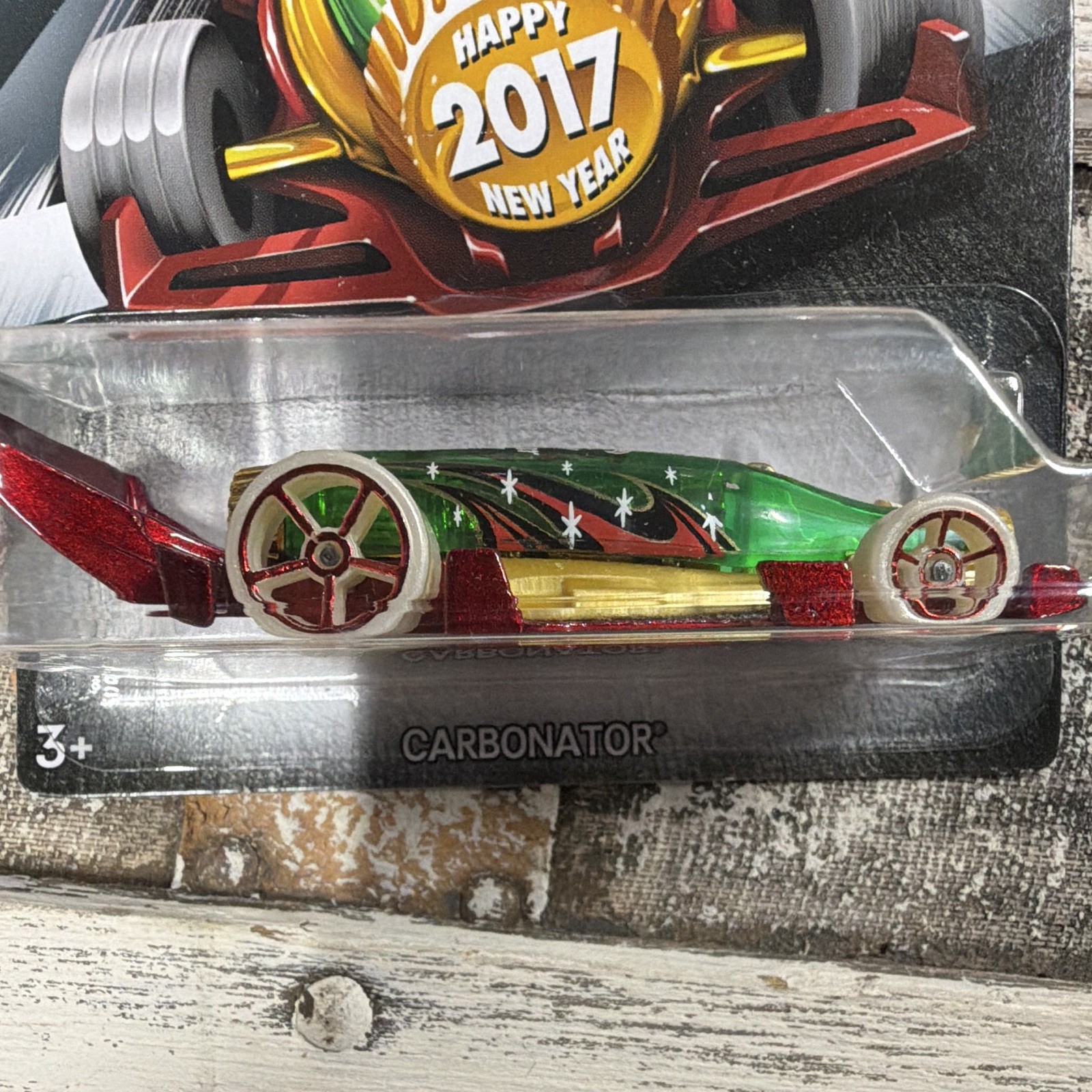 Hot Wheels Happy New Year Carbonator Diecast Car 1:64 Green/Red/Gold 2017