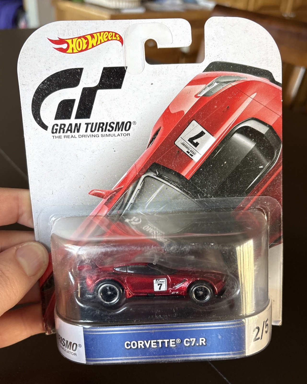 Corvette C7.r Red Gran Turismo – 2016 Hot Wheels Retro Real Riders 1/64