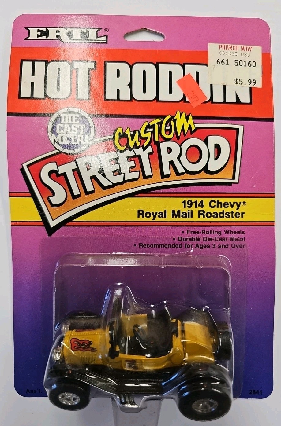 Ertl Hot Roddin’ 1914 Chevy Royal Mail Roadster, Yellow, 3 inches, 20f