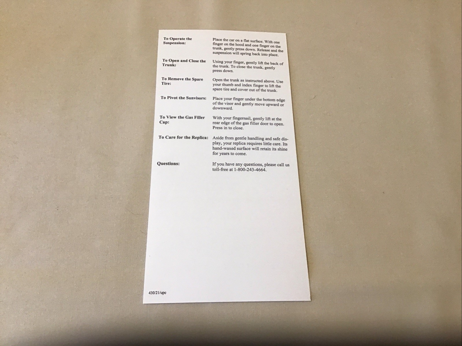 Danbury Mint 1958 Chrysler New Yorker Hardtop Blank Title Paperwork Only 1:24
