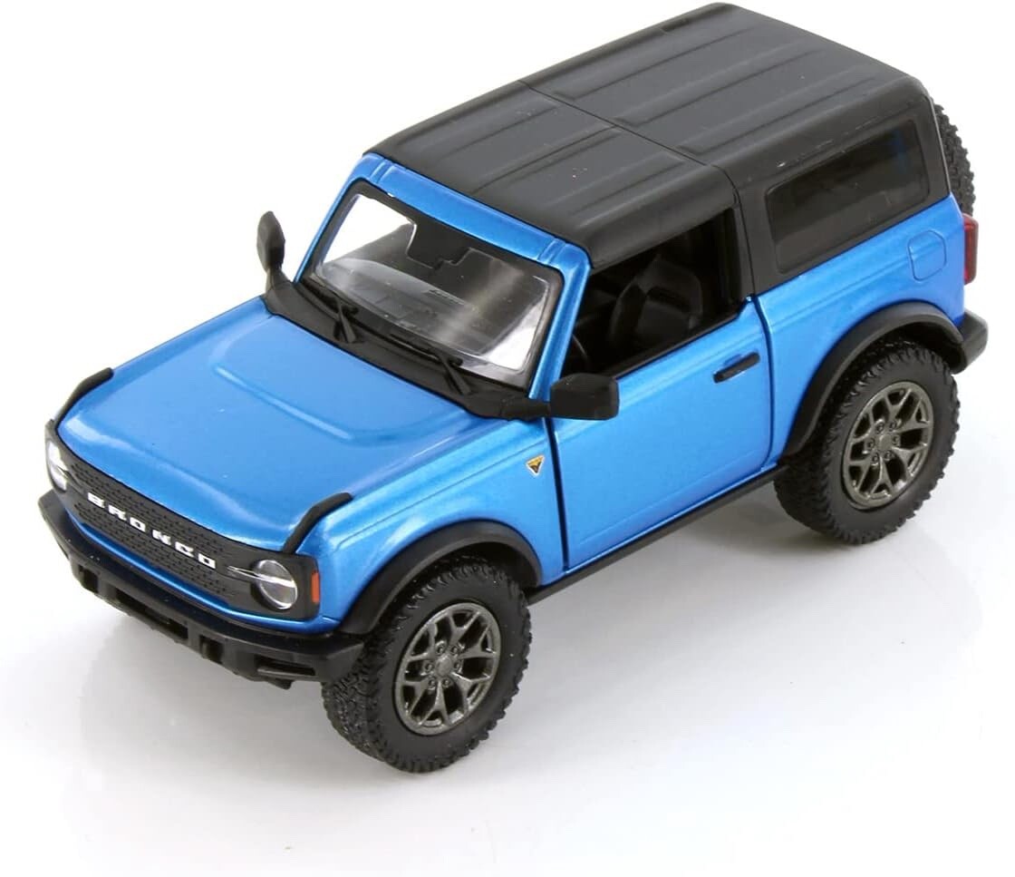 2022 Ford Bronco Hard Top Close Top 1:34 Scale Diecast Model Blue by Kinsmart