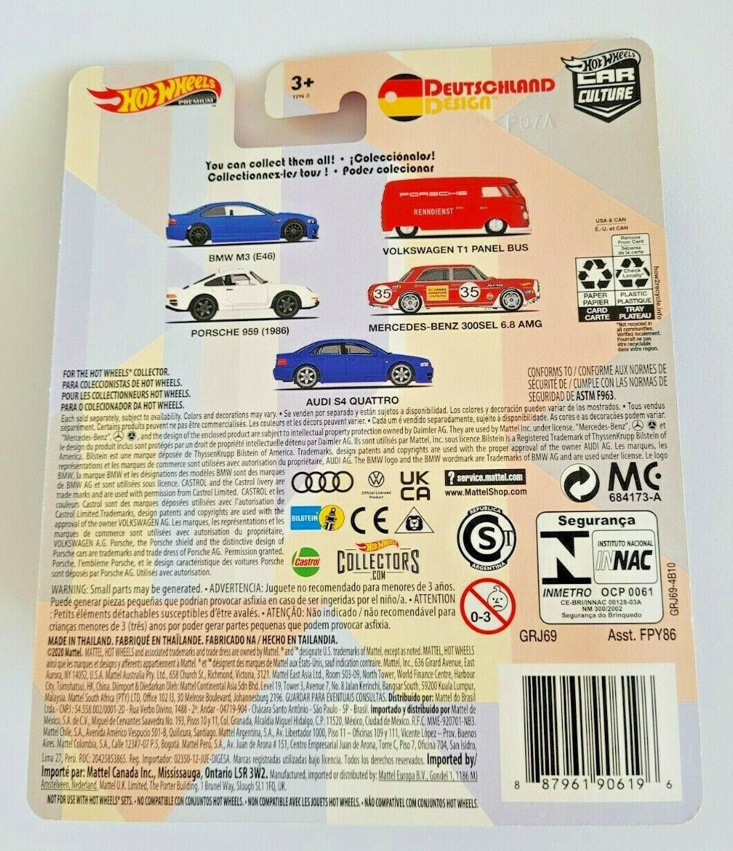 Hot Wheels Premium AUDI S4 QUATTRO Blue Car Real Riders Deutschland Design GRJ69