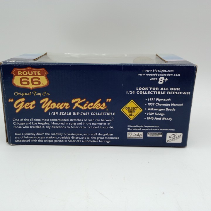 Route 66 Get Your Kicks 1957 Chevy Nomad Blue 1:24 Die-Cast NEW w BOX WEAR ©2001