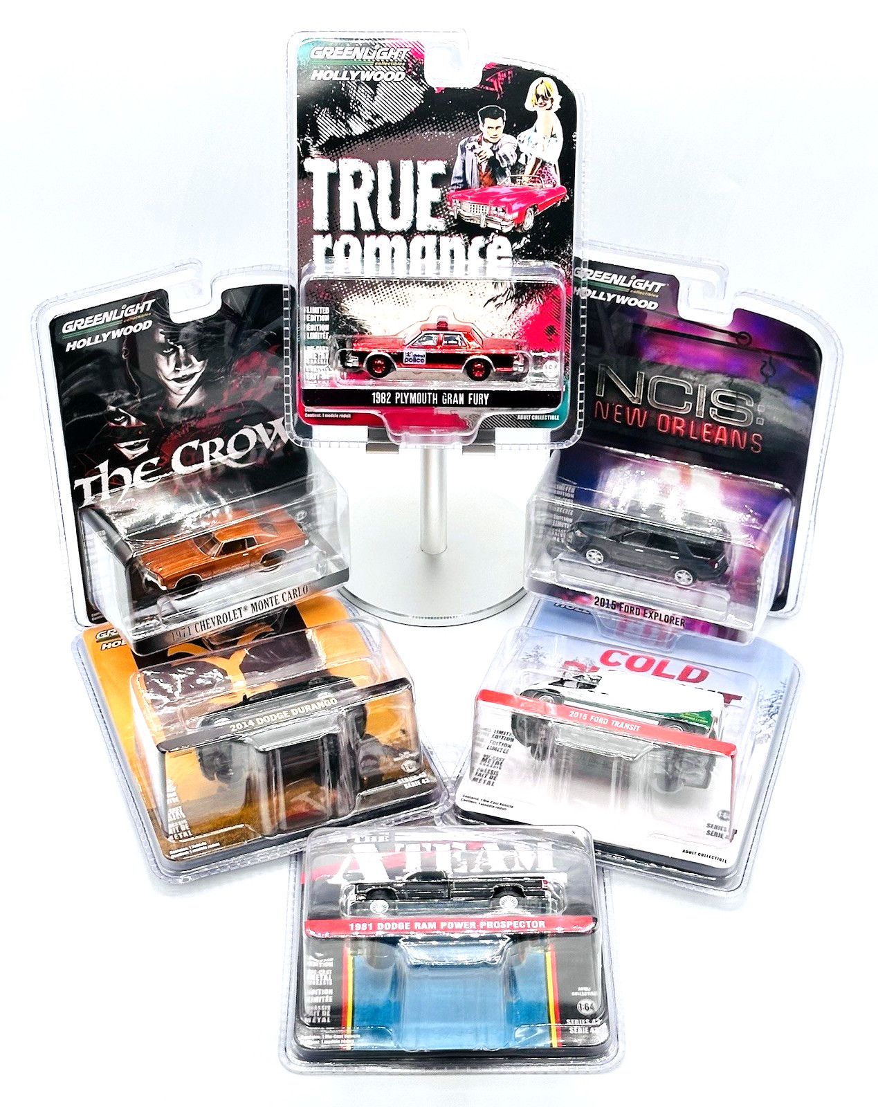Greenlight Hollywood Series 43 – Complete Set of 6 with 1 Target Red Chase Car