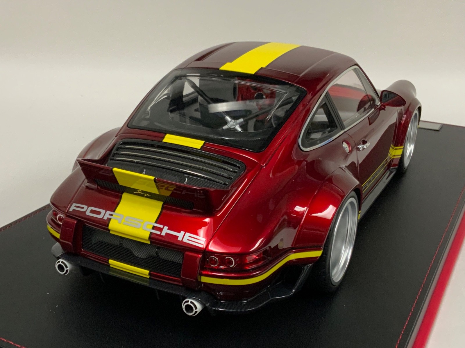 1/12 scale IVY model of the Porsche 911 Singer DLS Red with Yellow Stripe 25 pcs
