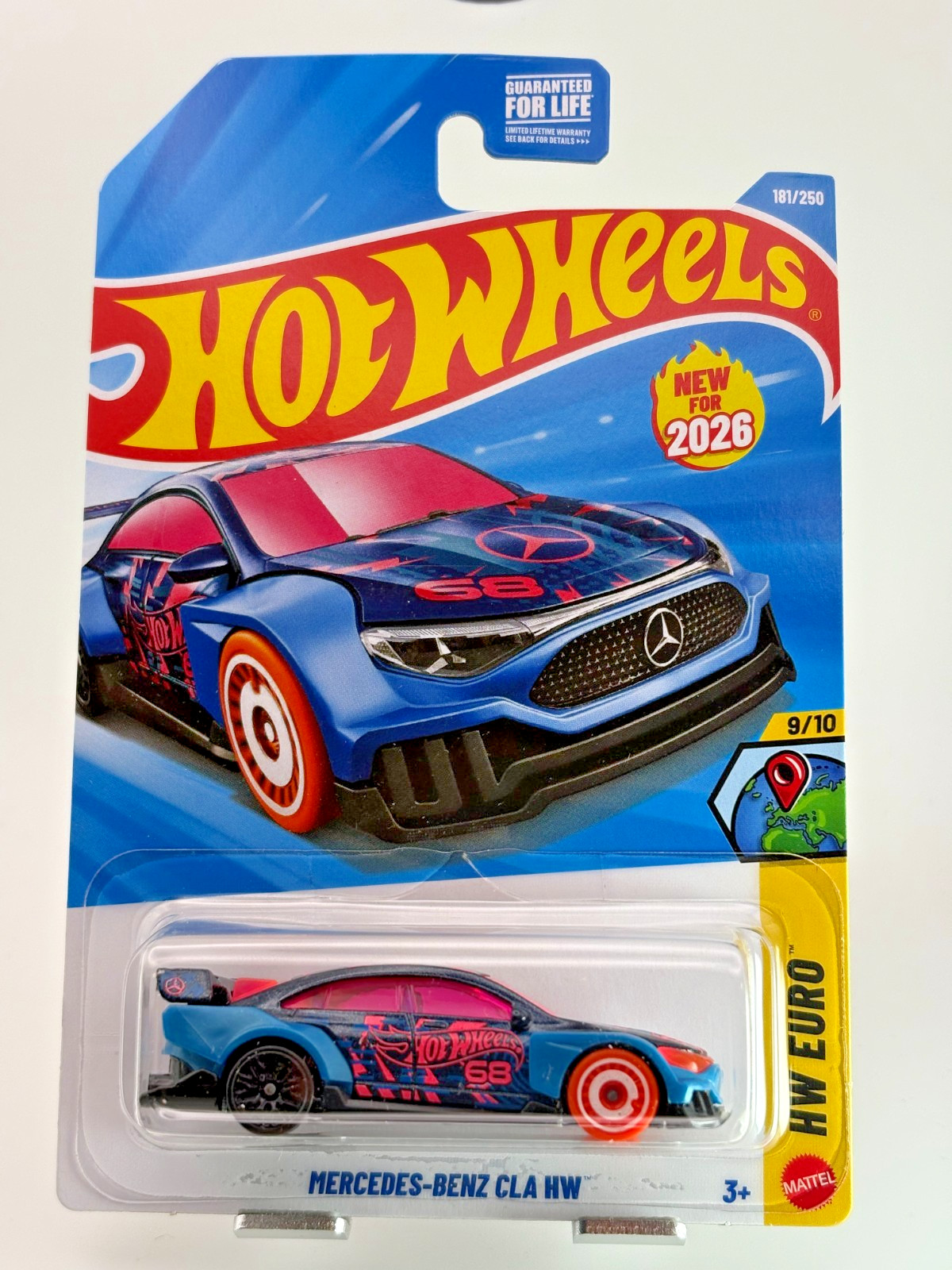 Hot Wheels Mercedes-Benz CLA HW Euro Blue Pink 2026 Mainline 9/10