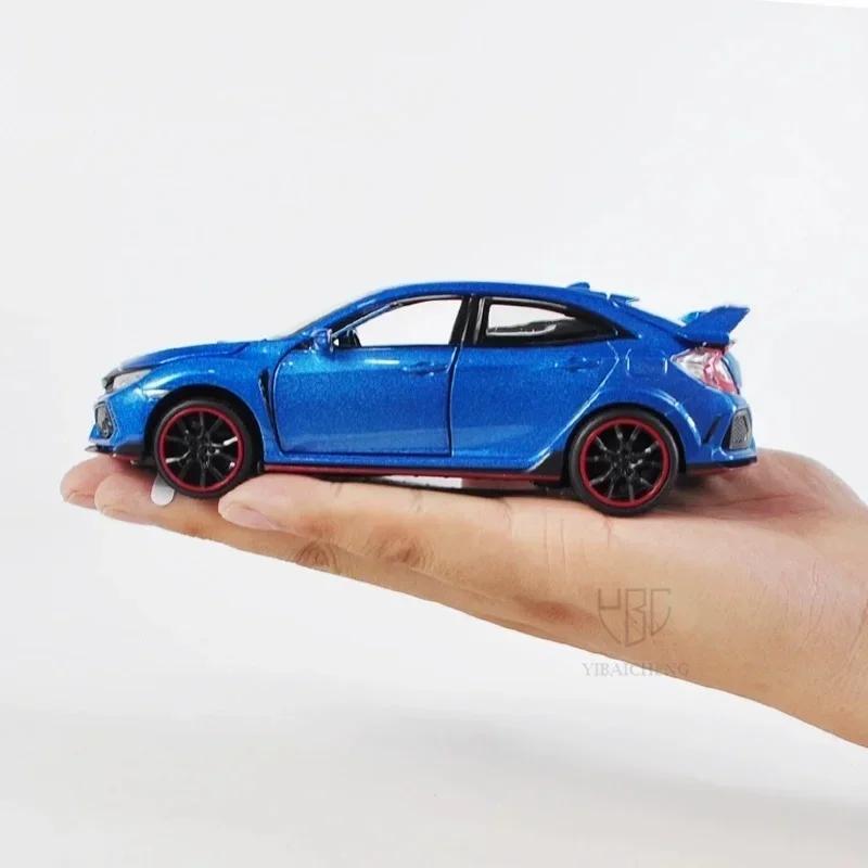 1:32 Honda Civic Type-r Diecast Car Model, Metal with Sound & Light, Toy Gift