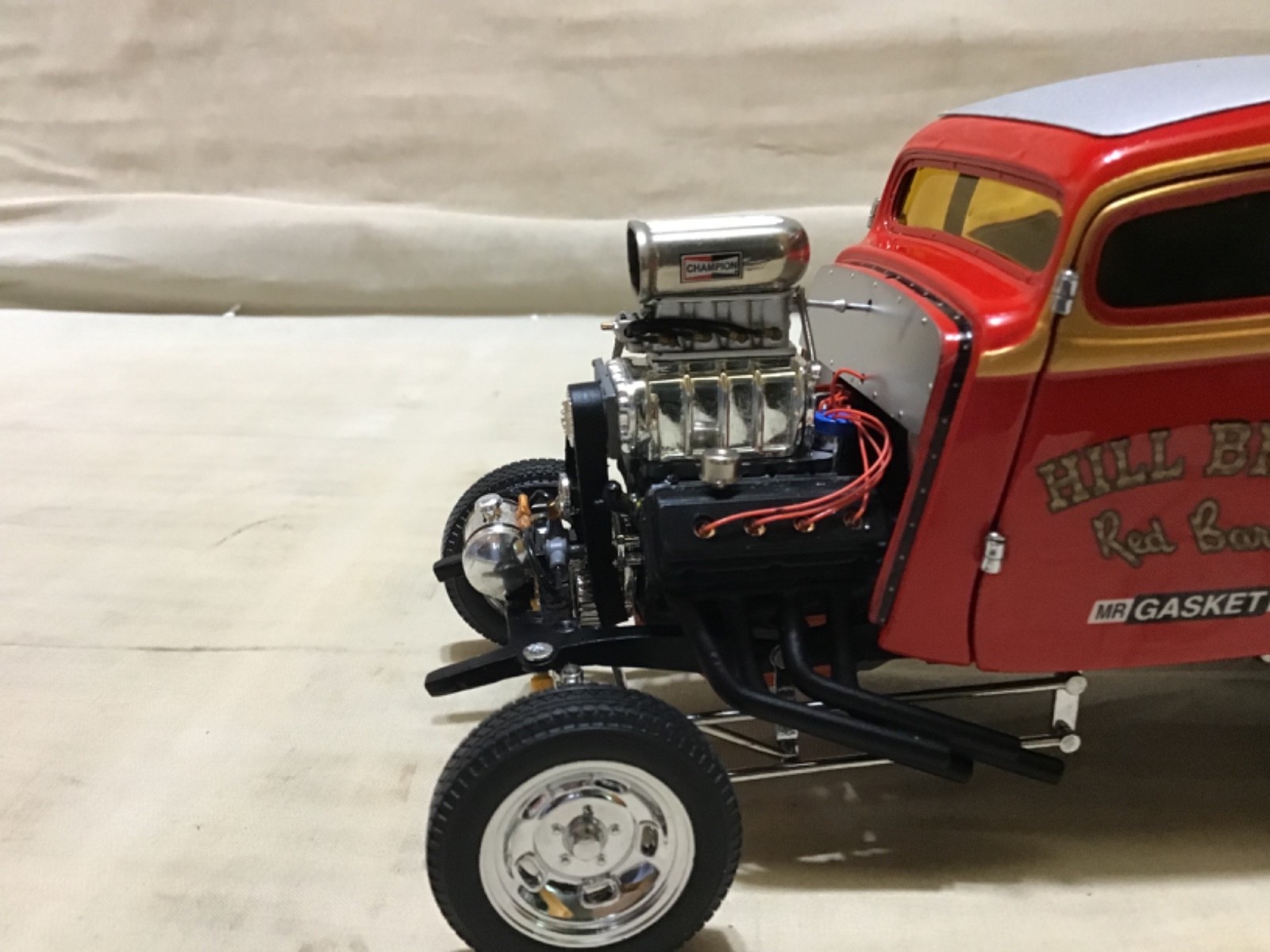 HILL BROTHERS RED BARRON 1933 WILLYS GASSER 1/18 PRECISION MINIATURES NHRA PRM09