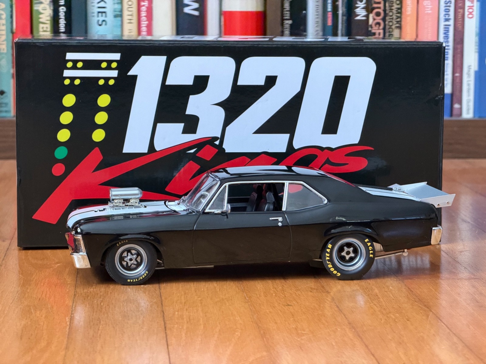 GMP 1320 Kings 1970 Chevy Nova Diecast Model Street Rod Black 1/18 pro street