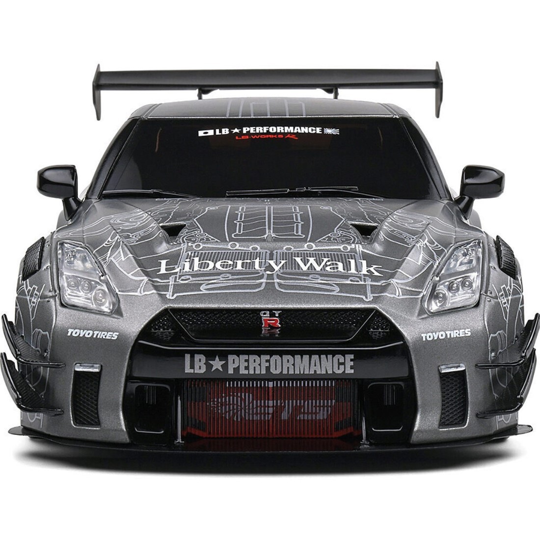 Solido 1:18 2020 Nissan GT-R (R35) Liberty Walk Body Kit 2.0 Grey S1805810 Model