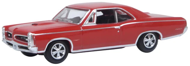 Oxford 1966 Pontiac GTO Red 1/87 HO diecast