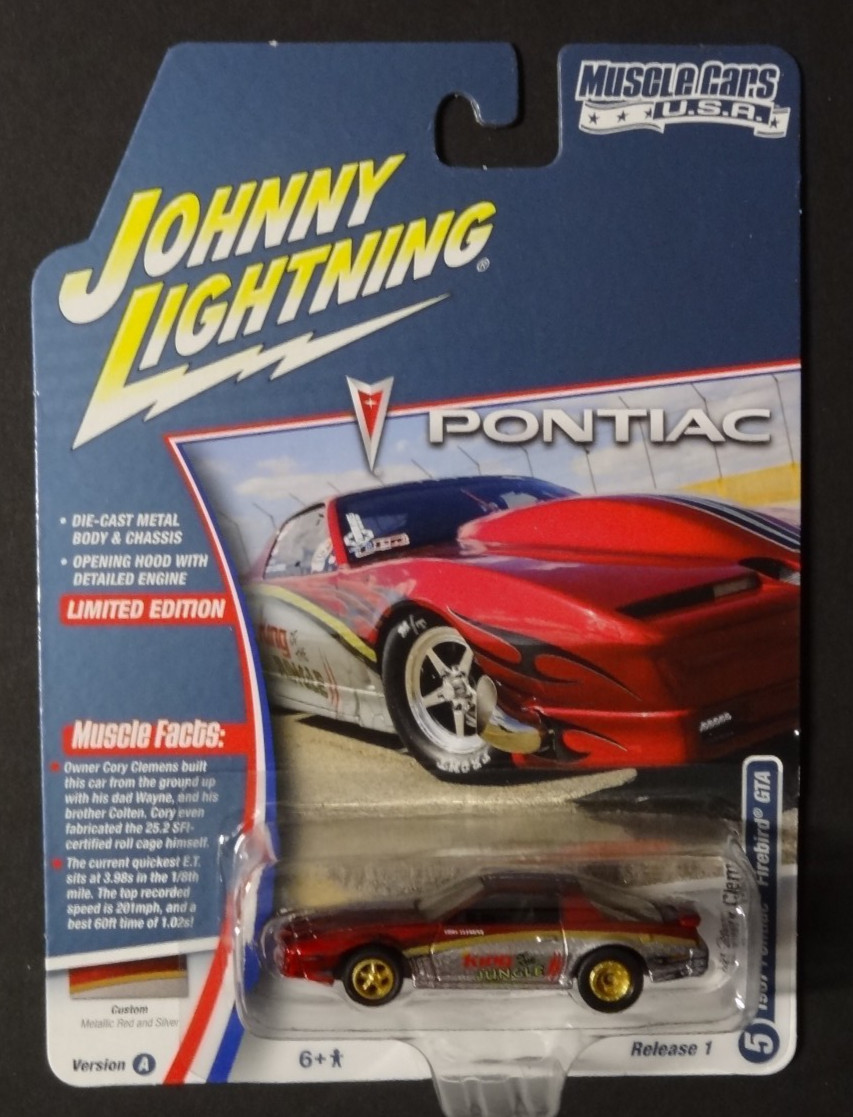 JOHNNY LIGHTNING – MUSCLE CARS METALLIC RED – 1987 PONTIAC FIREBIRD GTA – R1 VA