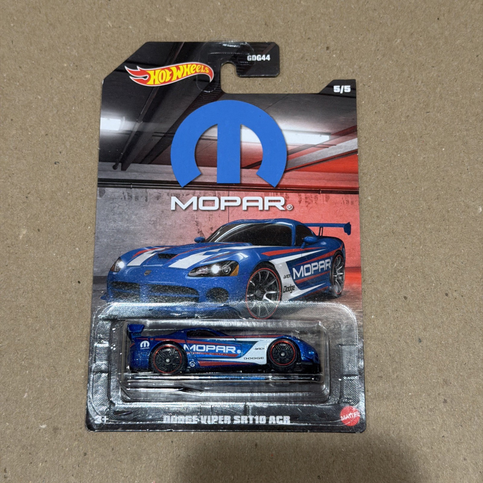 Hot Wheels Dodge Viper SRT10 ACR Blue MOPAR 5/5 GDG44 3+Years Mattel New