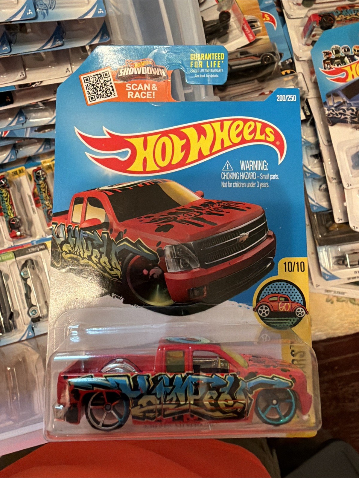 2016 Hot Wheels HW Art Cars Chevy Silverado Red Variation 200/250