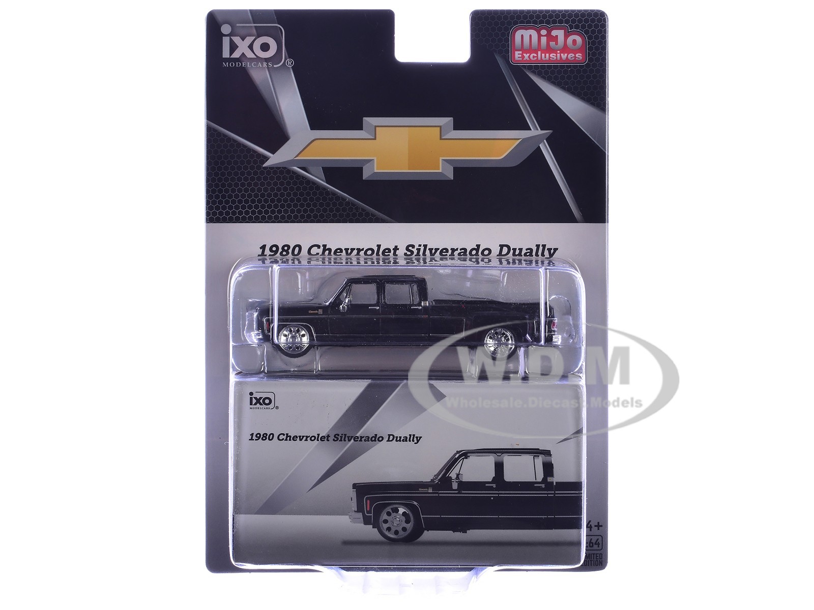 1980 CHEVROLET SIVERADO C30 DUALLY PICKUP BLACK 1/64 DIECAST BY IXO IAPR1013