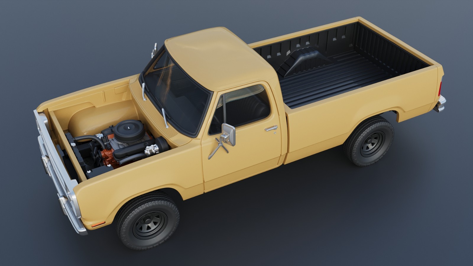3d printed Dodge Power Wagon W150 1979 model car collectible replica