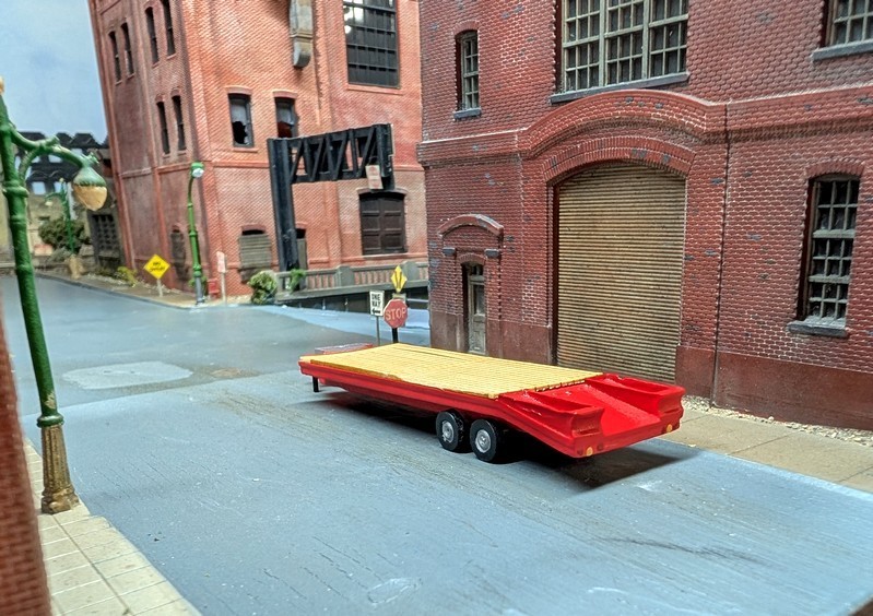 1/87 HO Scale Custom Built Flatbed Equipment Trailers, 3D Printed Models