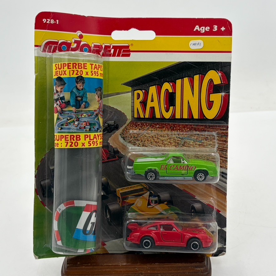 VTG New Two Pack Majorette Porsche El Camino Racing Playset 928-1 1980s Toys